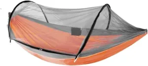 Hamock Outdoor Anti-Mosquito Hammock Automatic Quick Opening with Mosquito Net Parachute Cloth Single Double Portable Hanmock(Orange)