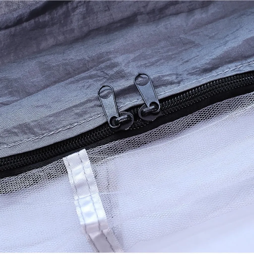 Hamock Outdoor Fully Automatic Quick-Opening Hammock with Mosquito Net, Outdoor Nylon Cloth Camping Pole Hammock Hanmock(A)