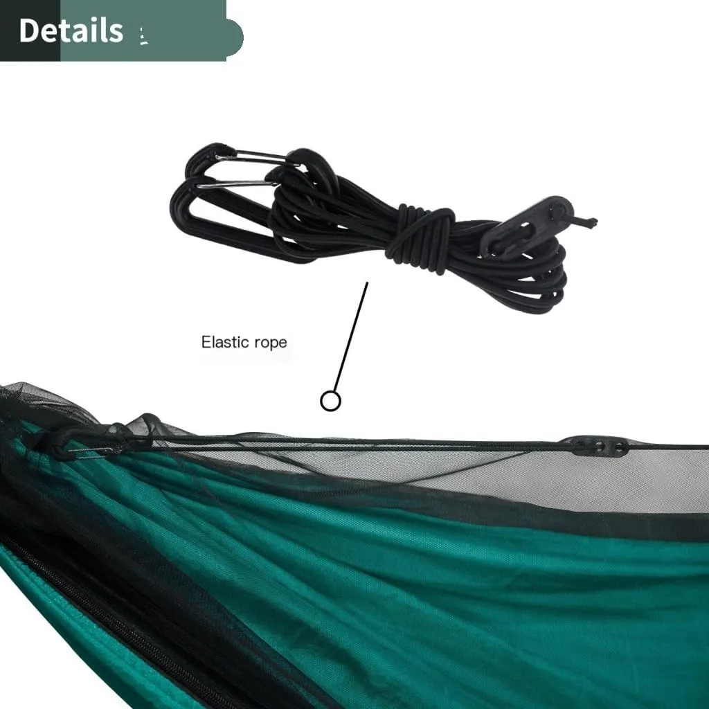 Hamock Outdoor Mosquito Net Hammock Canopy Set Outdoor Camping Quick-Open Hammock Plus Rainproof Sunshade Canopy Hanmock(A)