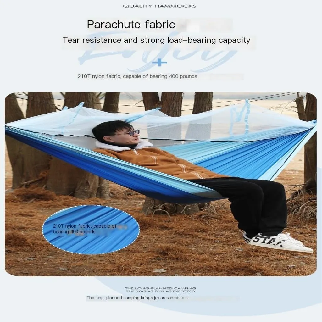 Hamock Outdoor Portable Camping Single Double Mosquito Net Hammock Anti-Mosquito Camping Mesh Mosquito Net Hammock Hanmock(C)