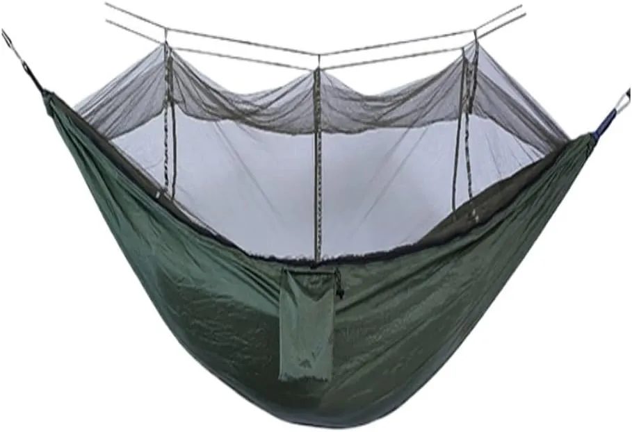 Hamock Outdoor Portable Camping Single Double Mosquito Net Hammock Anti-Mosquito Camping Mesh Mosquito Net Hammock Hanmock(C)