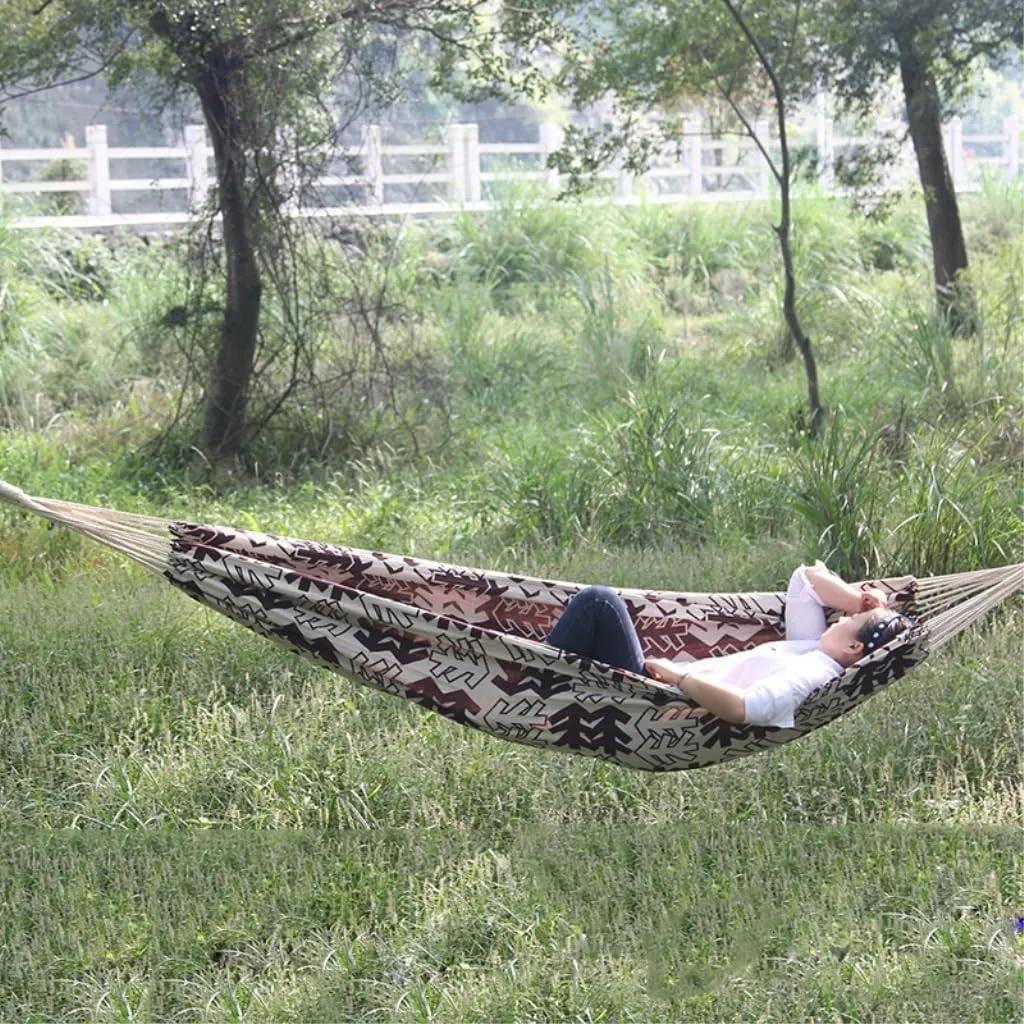 Hamock Ultra-Light Nylon Double Hammock Parachute Cloth Anti-Rollover Elastic Band Encrypted Mosquito Net Hammock Hanmock