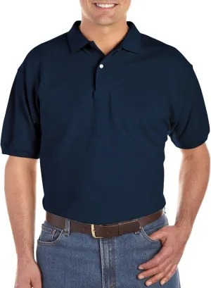 Harbor Bay by DXL Men's Big and Tall Piqué Polo Shirt, Tango Red Heather