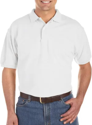 Harbor Bay by DXL Men's Big and Tall Piqué Polo Shirt, Tango Red Heather