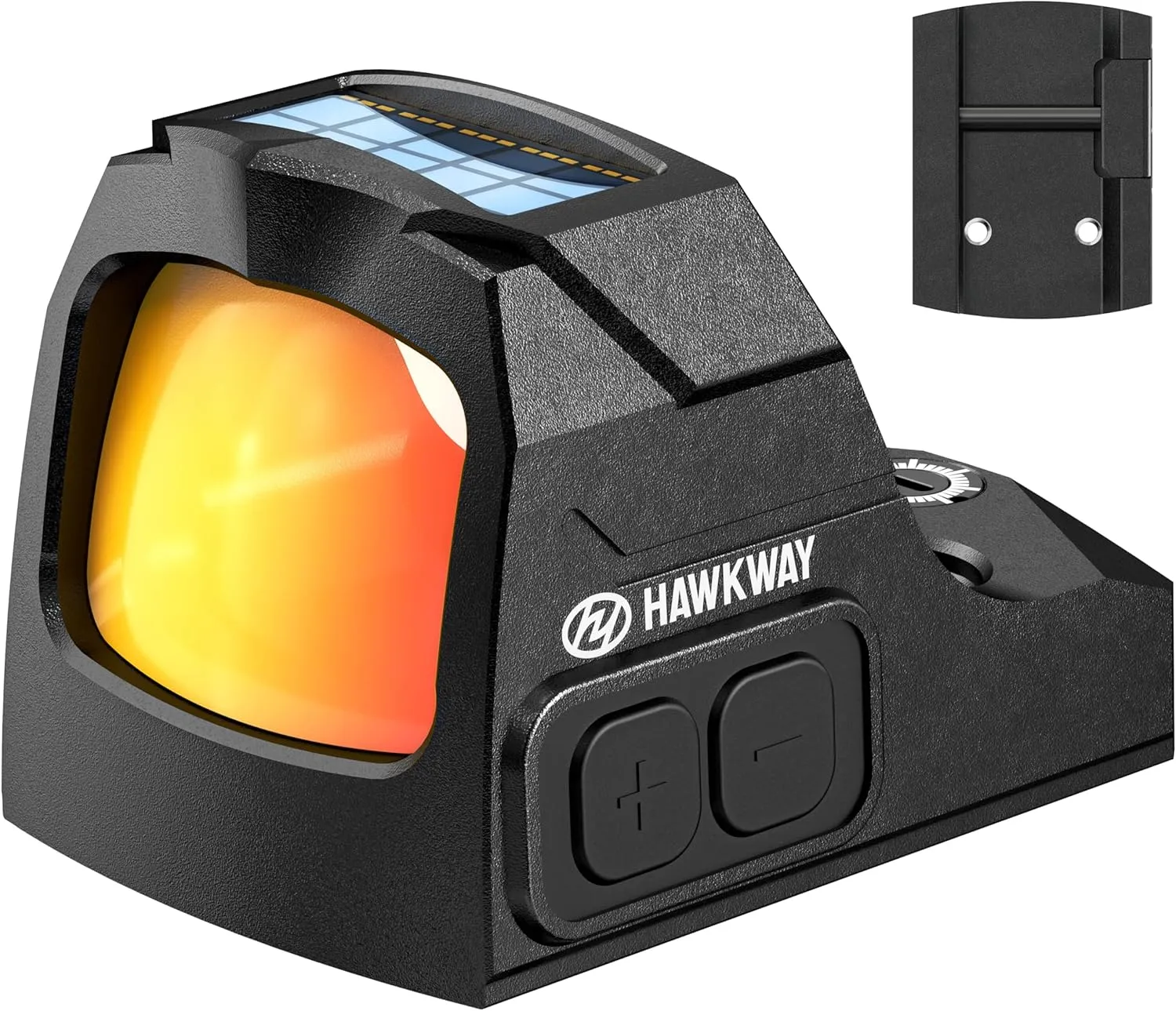 HAWKWAY 2 MOA Red Dot Sight for Pistol RMR RMSC Dot Open Reflex Sight Auto Shaking Switch Solar & Auto Switching Parallax Free for Full-Sized