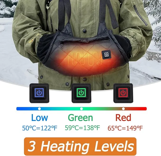 Heated Hand Muff, Electric Heating Hand Warmer Pouch, Suitable for Outdoor Hunting, Sports, Photography, Golf, Hike, Football, Snow Camping in Cold Winter Keep Warmth