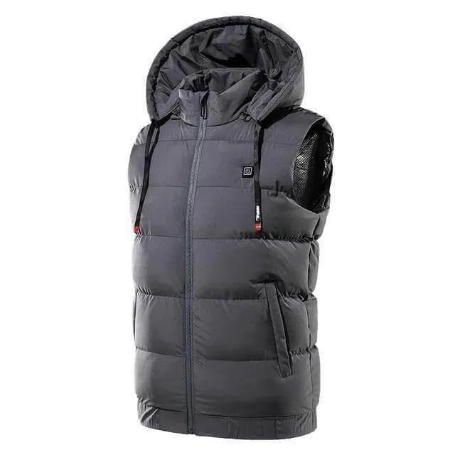 Heated Hooded Vest - Thermal Waterproof Electric Jacket