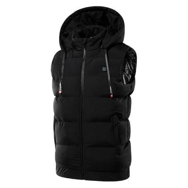 Heated Hooded Vest - Thermal Waterproof Electric Jacket