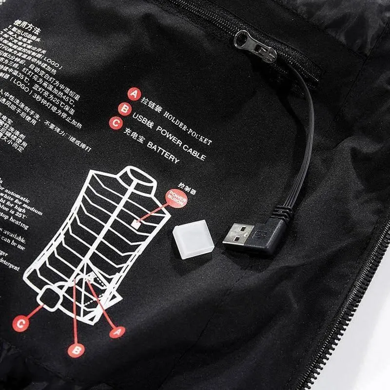 Heated Hooded Vest - Thermal Waterproof Electric Jacket