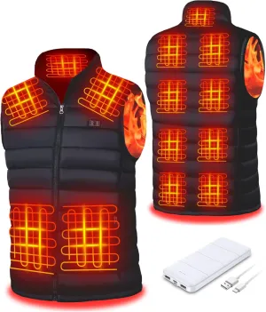 Heated Hunting Vest with Battery Pack, Smart Electric Heating Vest for Hiking