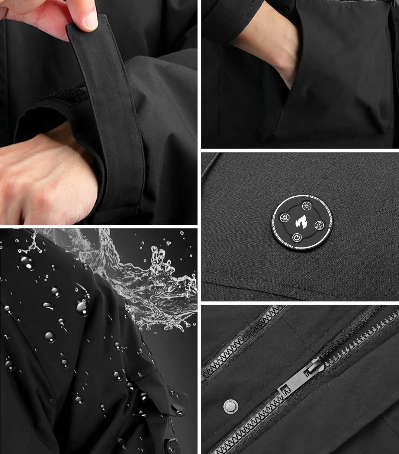 Heated Jackets for Men with Battery Pack, Heated Coat for Men & Women Waterproof Heated Hoodie for Hunting Fishing