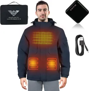 Heated Jackets for Men Women - Rechargeable Men's Soft Shell Winter Heating Jacket for Winter Outdoor Use