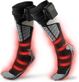Heated Socks for Men and Women, Battery Powered Socks Heated Unisex to Keep You Warm All Day - Heated Ski Socks Must Have for Winter Weather - Patterns and Colors May Vary