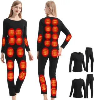 Heated Thermals Underwear Set for Men Women USB Charge 42 Zone Intelligent Heated Cold Winter winter Heated Clothing