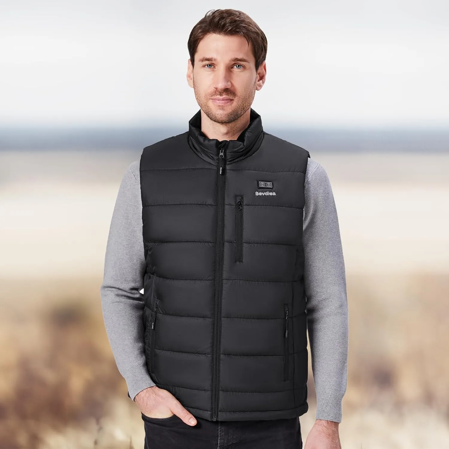 Heated Vest for Men with 16000mAh 7.4V Battery Pack Included，Warming Men's Heated Vests Electric Heating Vest Rechargeable