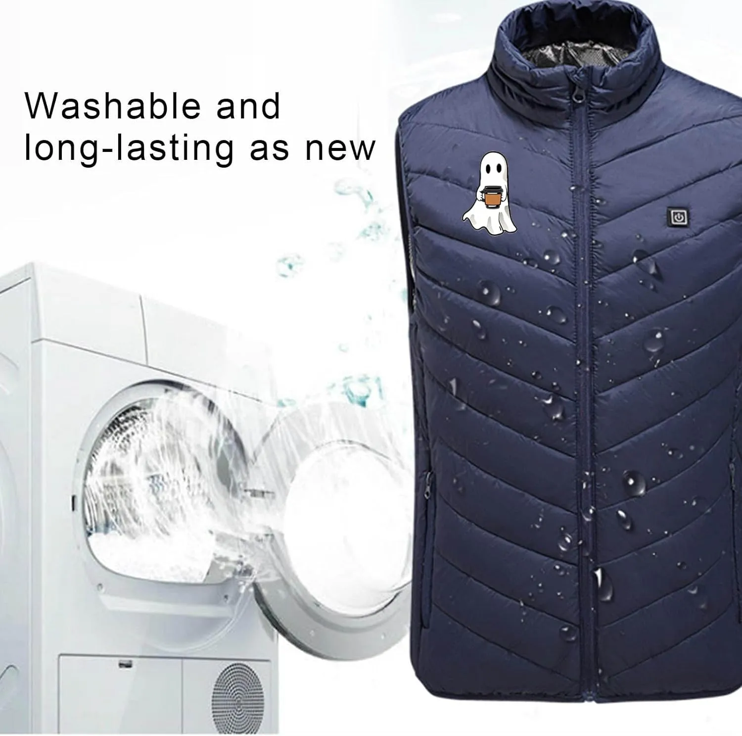 Heated Vest for Men Women, 9 Heating Zones Heated Gilet Heated Body Warmer Heated Waistcoat USB Heated Jacket