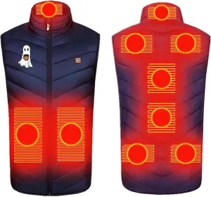 Heated Vest for Men Women, 9 Heating Zones Heated Gilet Heated Body Warmer Heated Waistcoat USB Heated Jacket