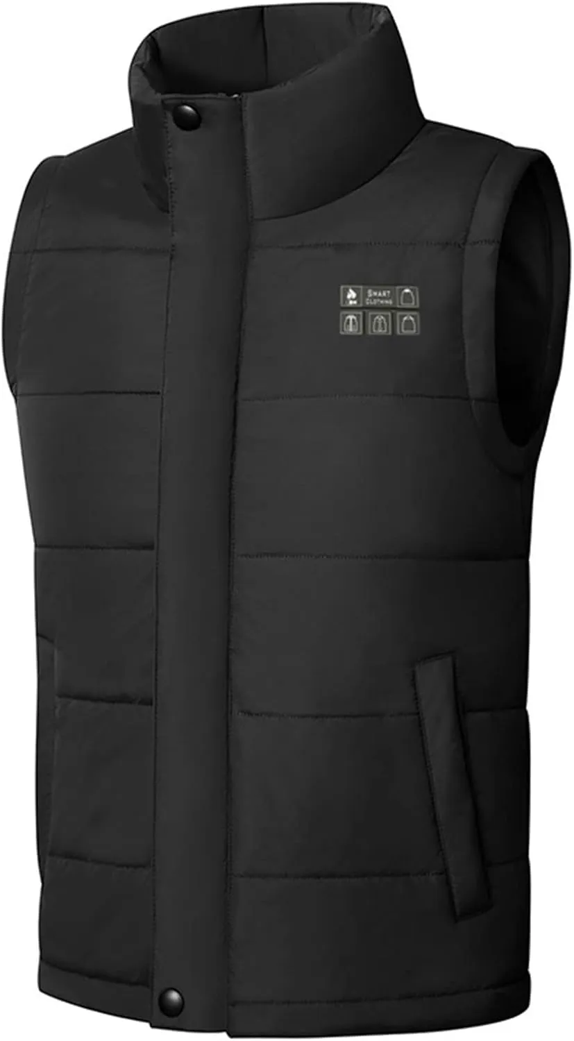 Heated Vest for Men Women Electric Lightweight Zip Coat Windproof Warm Smart Down Jacket No Battery Pack Included