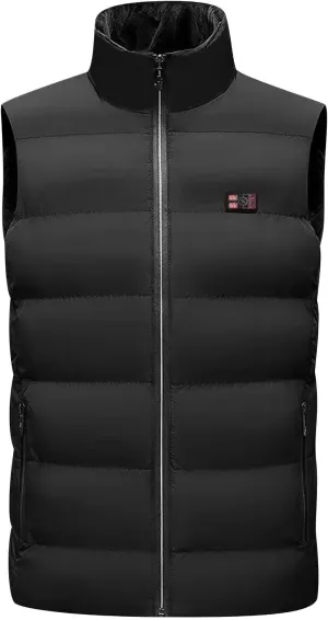Heated Vest for Men Women Electric Lightweight Zip Coat Windproof Warm Smart Down Jacket No Battery Pack Included