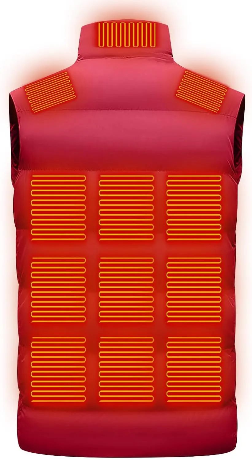 Heated Vest for Men Women Electric Lightweight Zip Coat Windproof Warm Smart Down Jacket No Battery Pack Included