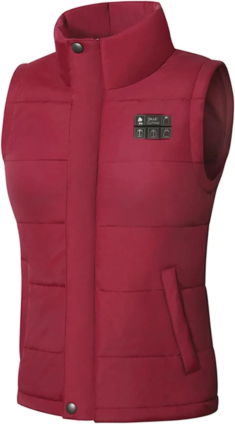 Heated Vest for Men Women Electric Lightweight Zip Coat Windproof Warm Smart Down Jacket No Battery Pack Included