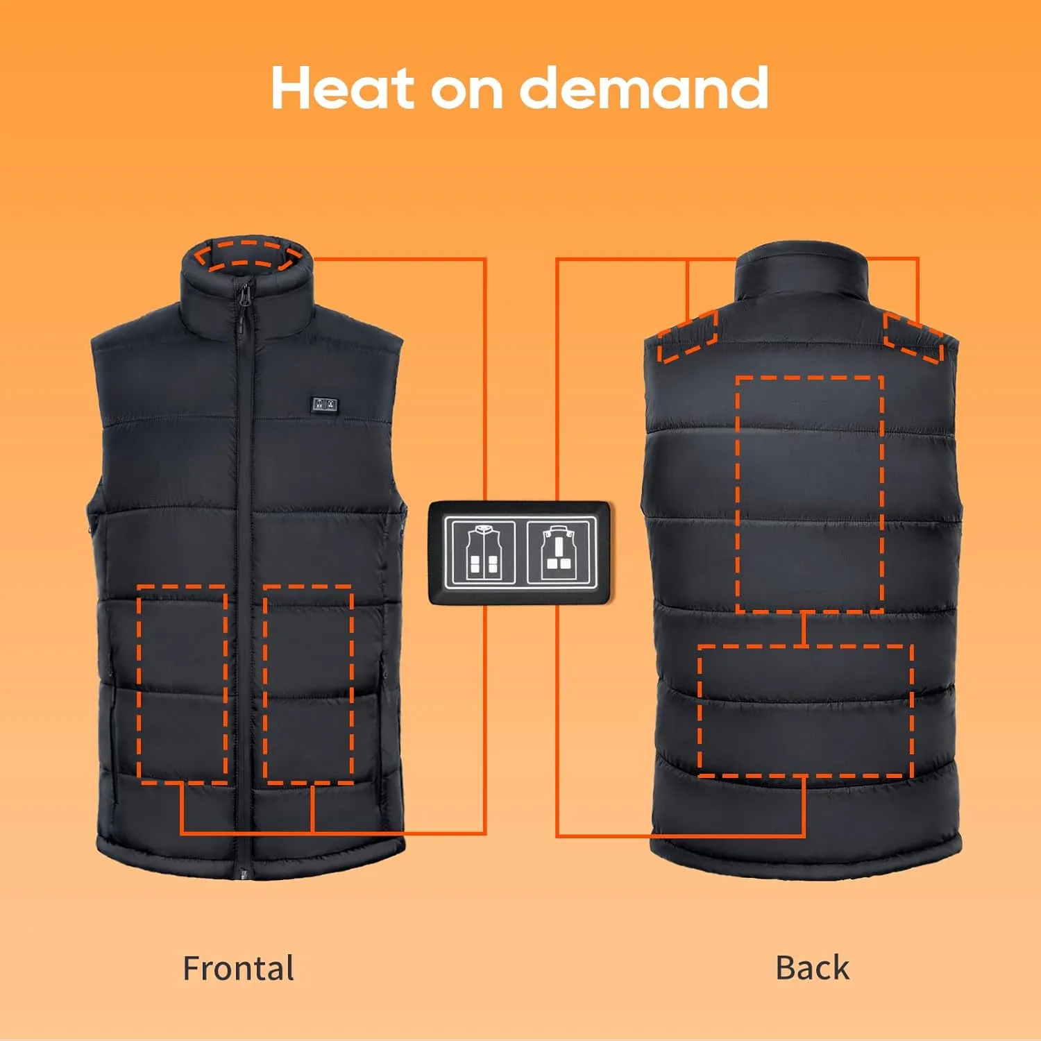 Heated Vest for Men Women with 16000mAh Battery Pack for Outdoor Hunting Skiing
