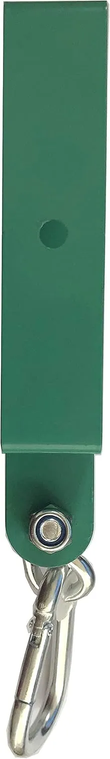Heavy Duty Steel Swing Hangers for Wooden Sets Includes Snap Hooks. for Connecting to a 4"x6" Beam (Green, Set of 4)