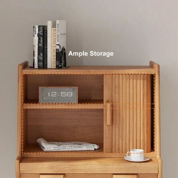 Helga Modern Secretary Desk with Hutch Computer Desk with Ample Storage With Chair