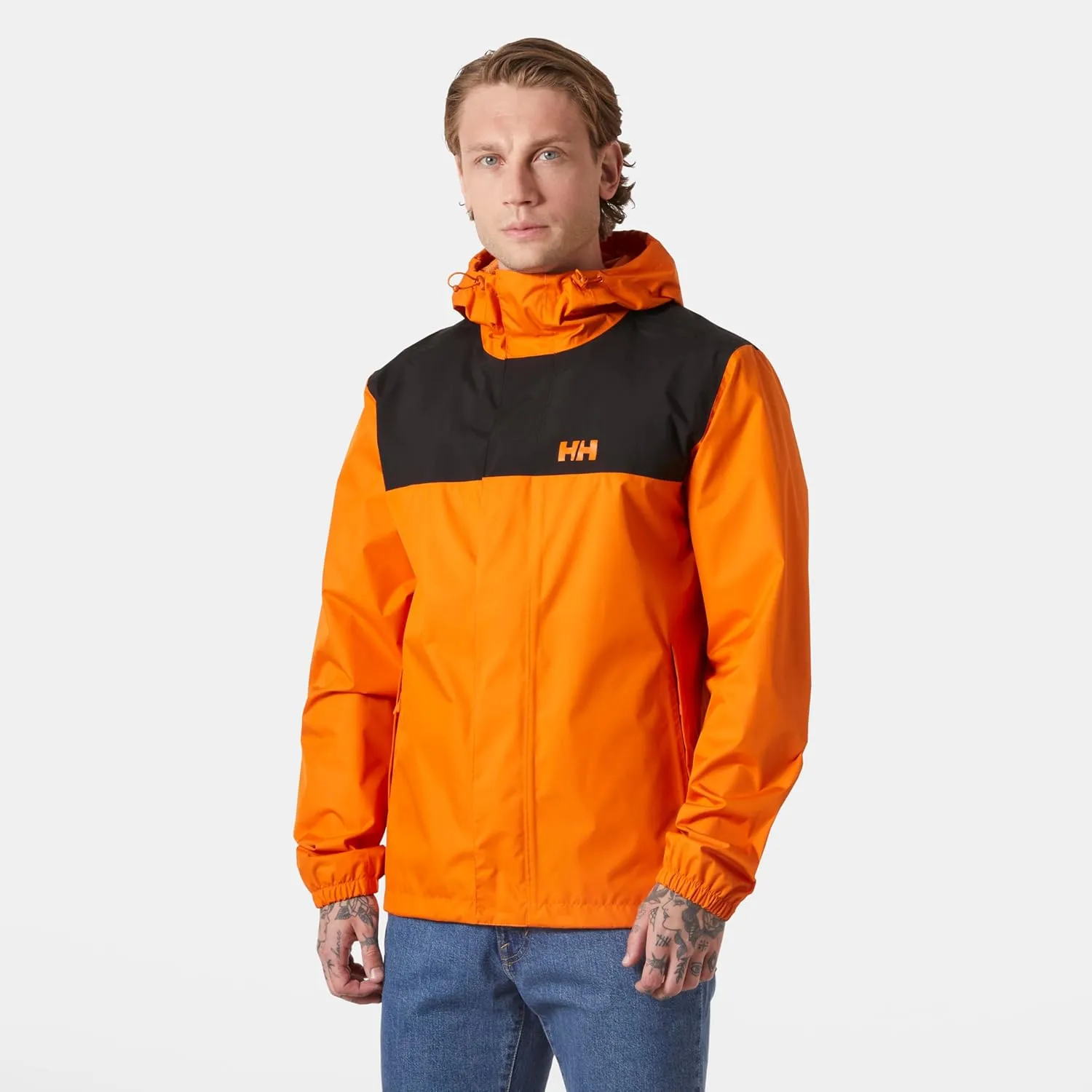 Helly-Hansen Vancouver Rain Jacket - Men's Waterproof, Breathable, Adjustable Hood, Seam-Sealed