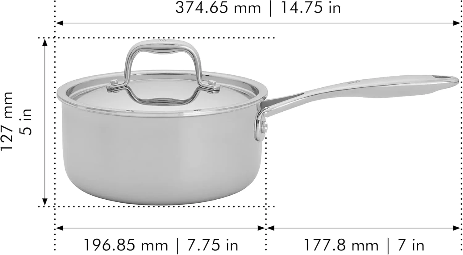 HENCKELS Clad Impulse 10-pc 3-Ply Stainless Steel Pots and Pans Set, Cookware Set, Fry Pan, Saucepan with Lid, Saute Pan with Lid, Dutch Oven with Lid, Stay-Cool Handles, Induction Stove Compatible