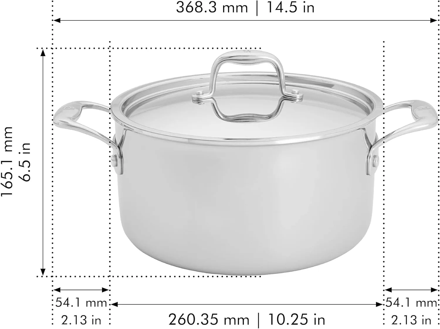 HENCKELS Clad Impulse 10-pc 3-Ply Stainless Steel Pots and Pans Set, Cookware Set, Fry Pan, Saucepan with Lid, Saute Pan with Lid, Dutch Oven with Lid, Stay-Cool Handles, Induction Stove Compatible