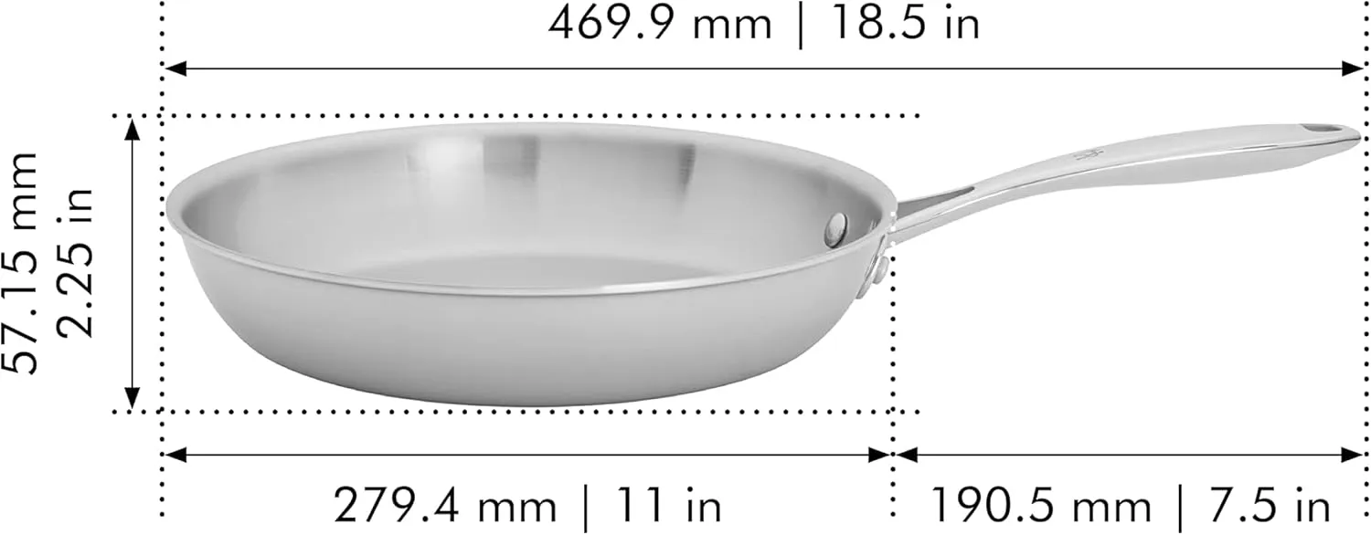 HENCKELS Clad Impulse 10-pc 3-Ply Stainless Steel Pots and Pans Set, Cookware Set, Fry Pan, Saucepan with Lid, Saute Pan with Lid, Dutch Oven with Lid, Stay-Cool Handles, Induction Stove Compatible