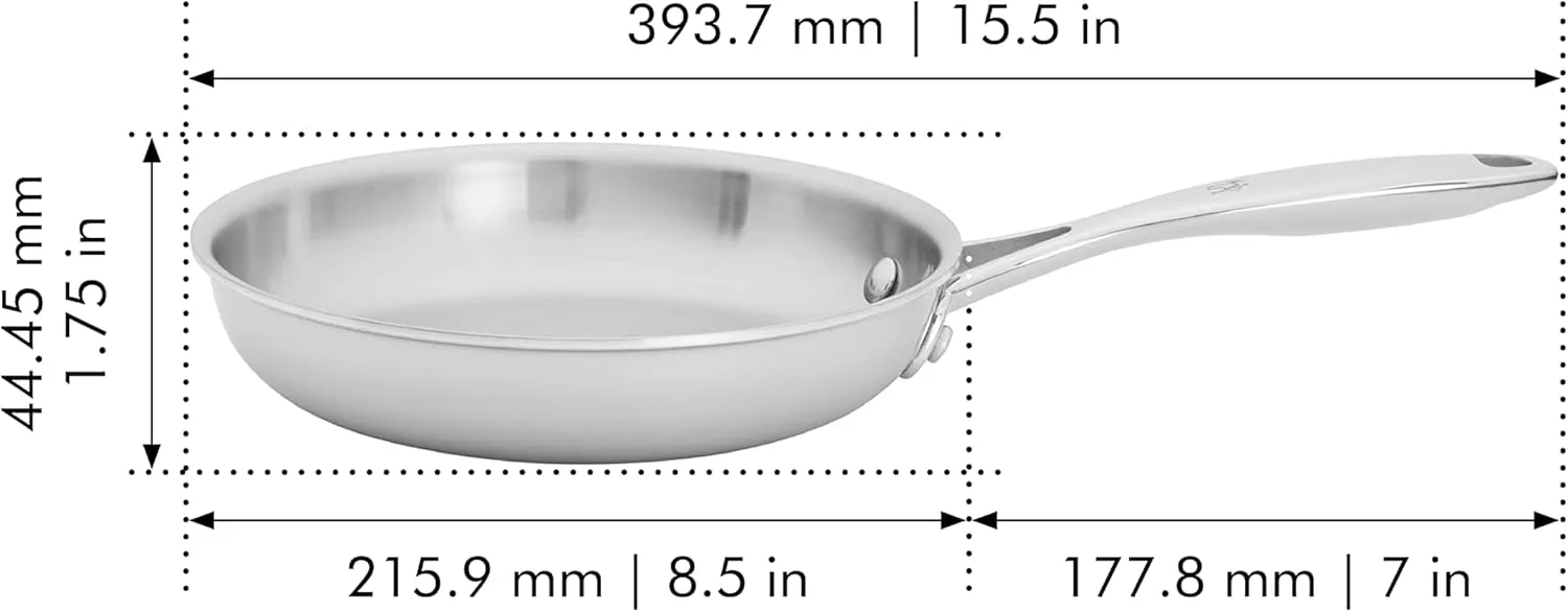 HENCKELS Clad Impulse 10-pc 3-Ply Stainless Steel Pots and Pans Set, Cookware Set, Fry Pan, Saucepan with Lid, Saute Pan with Lid, Dutch Oven with Lid, Stay-Cool Handles, Induction Stove Compatible