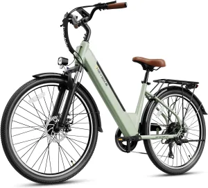 Heybike Cityscape 2.0 Electric Bike for Adults with 1000W Motor Peak,468Wh Removable Battery and up to 50Miles 24MPH,UL Certified 26" Electric Commuter Bike with 7-Speed and Front Suspension.