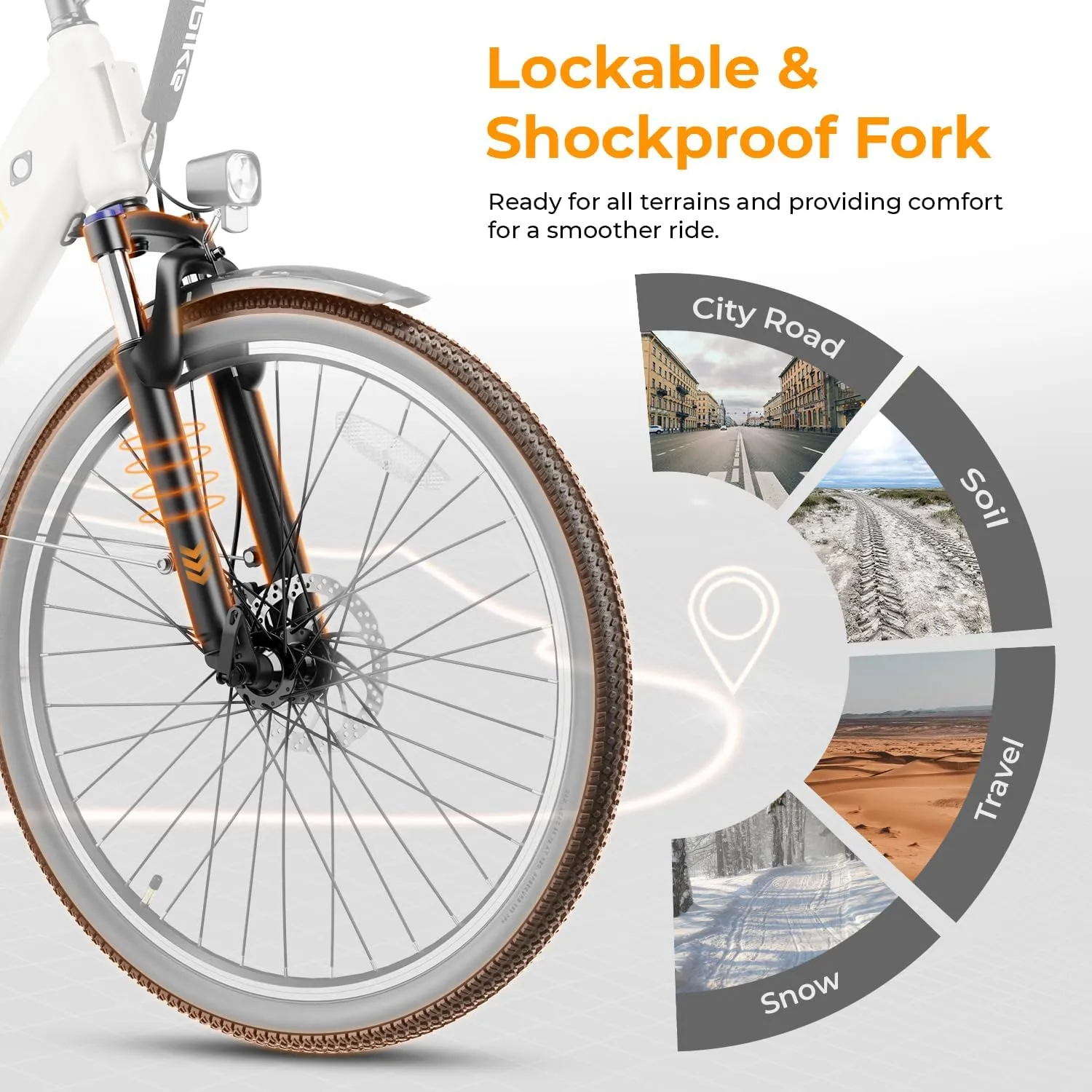 Heybike Cityscape 2.0 Electric Bike for Adults with 1000W Motor Peak,468Wh Removable Battery and up to 50Miles 24MPH,UL Certified 26" Electric Commuter Bike with 7-Speed and Front Suspension.