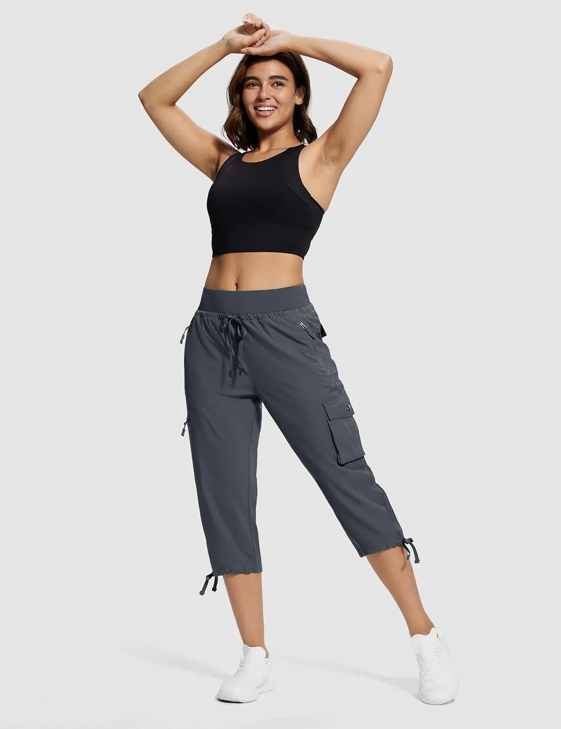 Hiking Capris for Women with Pockets Lightweight Quick Dry Cargo Capri Travel Pants Women Casual Women's Capris