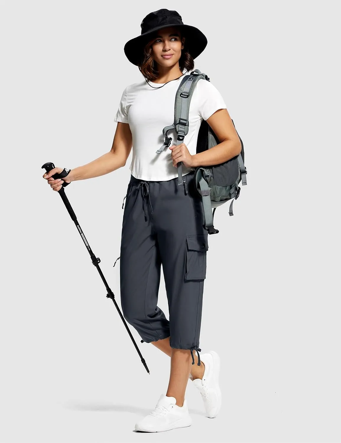 Hiking Capris for Women with Pockets Lightweight Quick Dry Cargo Capri Travel Pants Women Casual Women's Capris