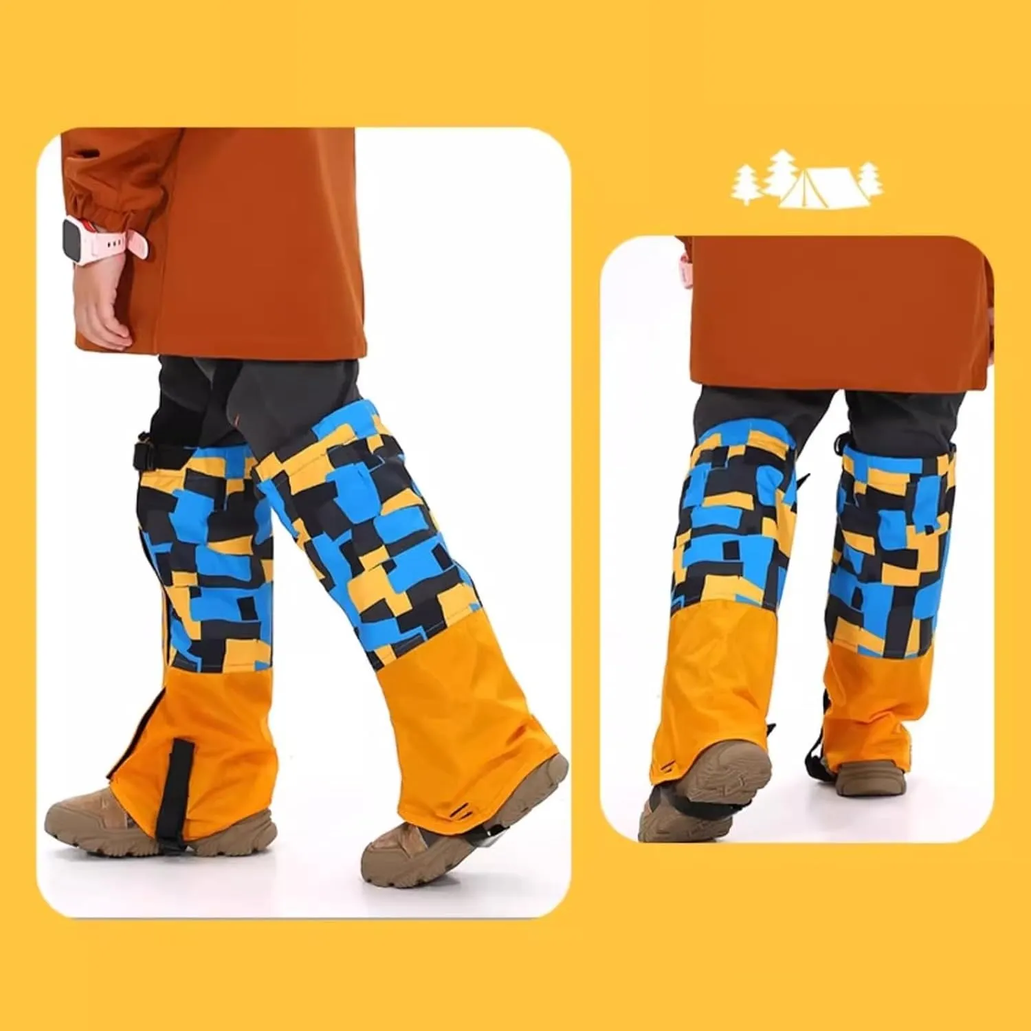 Hiking Leg Gaiters,Kids Gaiters,Adjustable Lower Legs Guards,Waterproof Cloth High Leg Cover,for Climbing Cycling Home Gardening