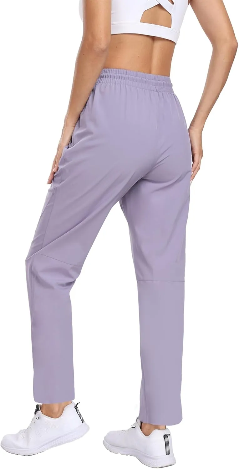Hiking Pants Women Lightweight Joggers with Pockets Water Resistant Quick Dry Stretch Active for Travel Outdoor HH23019W