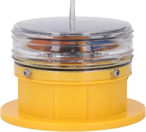 Hilitand Solar Dock Warning Light 360 Degree Super Bright LED Navigation Light for Maritime Waterway, Lake, Aquaculture Area
