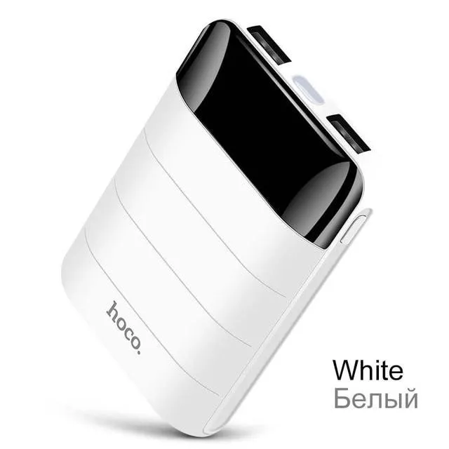 HOCO 10000mAh Power Bank Mini Dual USB LED Display Polymer External Battery Portable Charger Powerbank For iphone Xiaomi Samsung