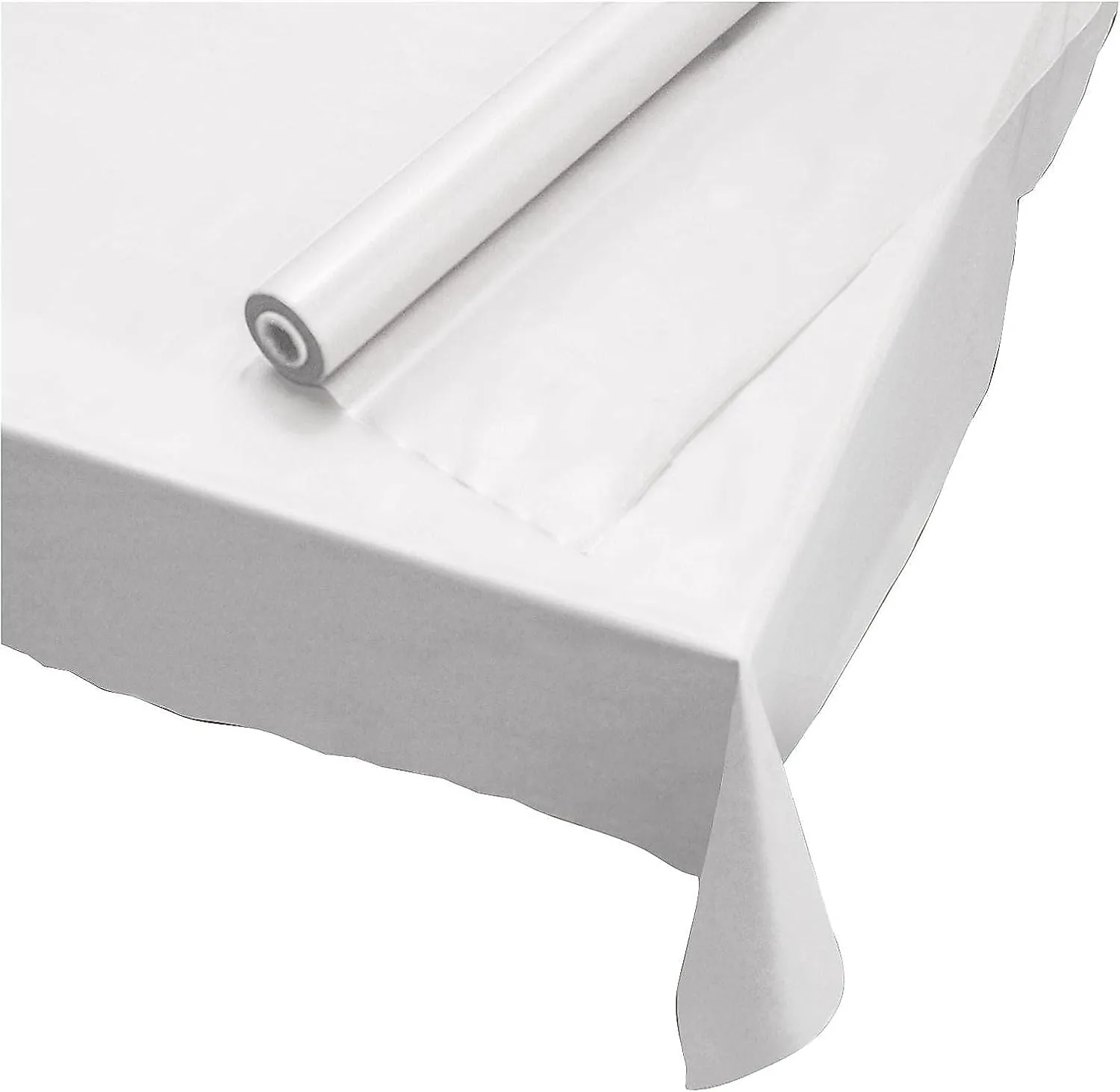 Hoffmaster 114000 Plastic Tablecover Roll, 300' Length x 40" Width, White