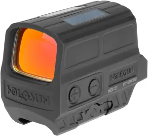 HOLOSUN HE512T Multi-Reticle 2 MOA Dot & 65 MOA Circle Open Reflex Optic Sight for Long Guns - Shake-Awake Solar FailSafe Super LED Waterproof Titanium Rifle Sight with Multilayer Reflective Glass