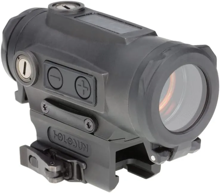 HOLOSUN HE530С 2 MOA Dot & 65 MOA Circle Micro Sight for Rifle - Waterproof Shake-Awake Parallax-Free Solar Titanium Sight with Multiple Reticle System & 12 Brightness Settings - Red & Green Options