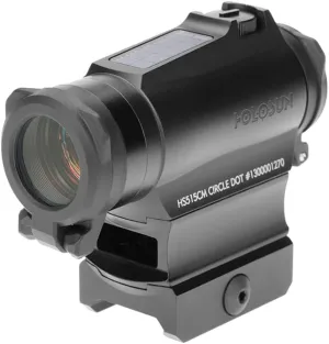 HOLOSUN HS515CM / HE515CM-GR 2 MOA Dot & 65 MOA Circle Micro Sight for Rifle - Waterproof Shake-Awake Solar/Battery Sight with Multiple Reticle System & 12 Brightness Settings - Red/Green Dot Options