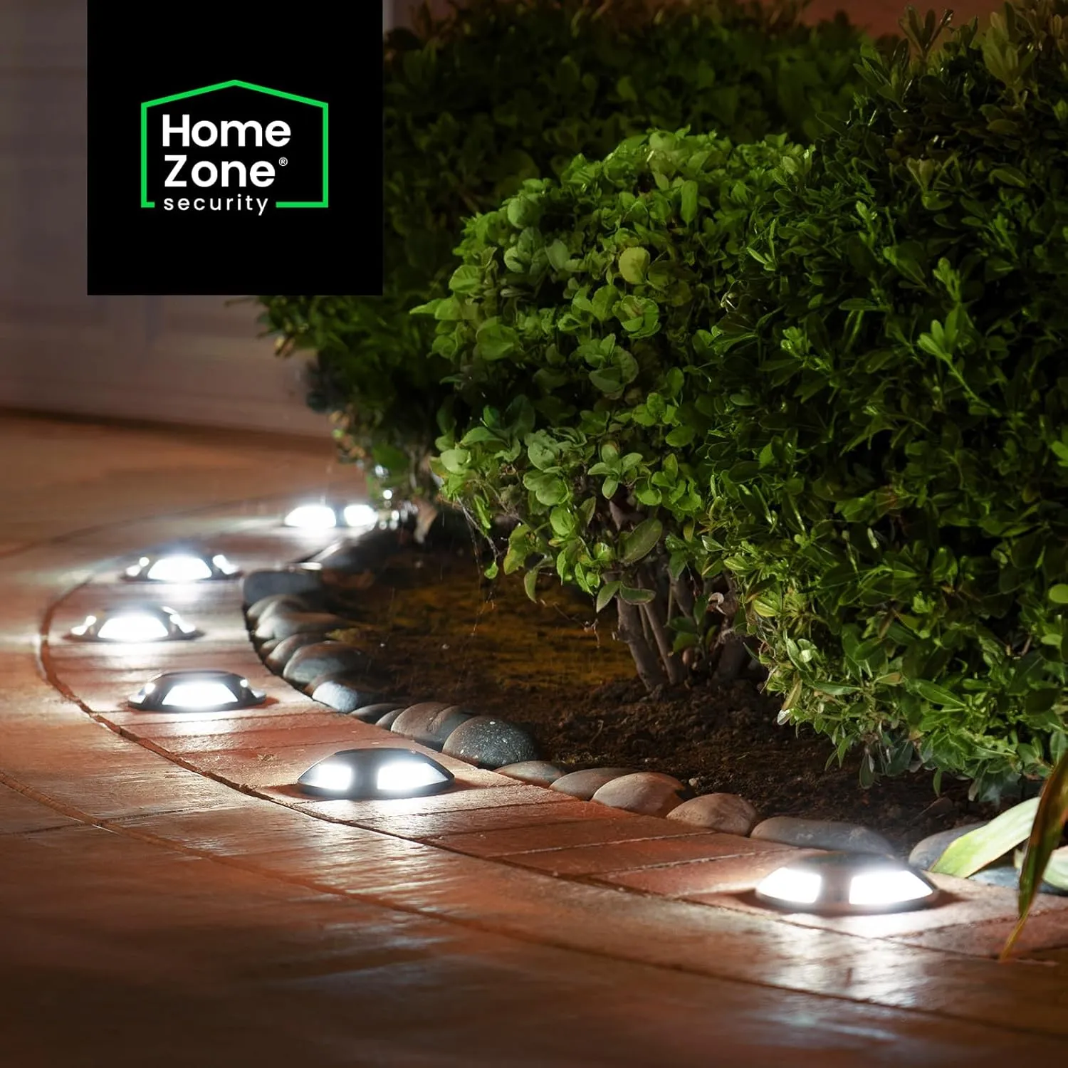 Home Zone Security 4 Packs Solar Deck Light Outdoor 20 Lumens Waterproof Weather Resistant, No Wiring, Auto On Sensor Fence Light, Durable Aluminum Plastic Case for Decor Step Pathway Backyard Garden