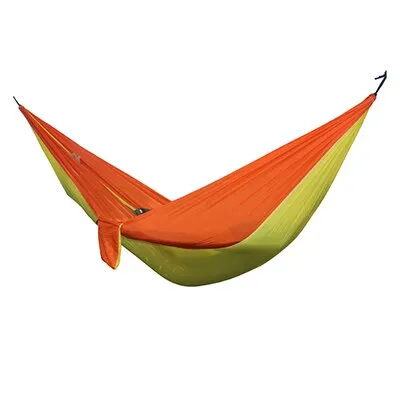 HULIANFU Single Double Hammock Adult Outdoor Backpacking Travel Survival Hunting Sleeping Bed Portable With 2 Straps 2 Carabiner