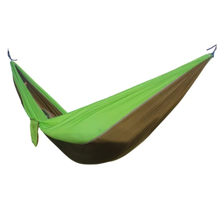 HULIANFU Single Double Hammock Adult Outdoor Backpacking Travel Survival Hunting Sleeping Bed Portable With 2 Straps 2 Carabiner