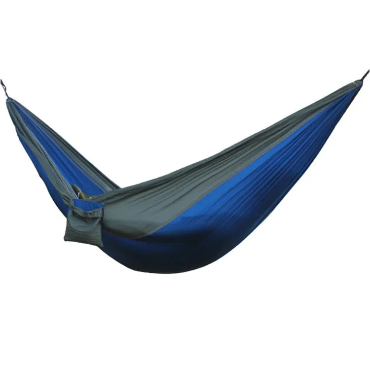 HULIANFU Single Double Hammock Adult Outdoor Backpacking Travel Survival Hunting Sleeping Bed Portable With 2 Straps 2 Carabiner