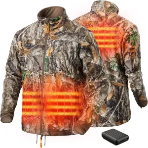 Hunting Jacket for Men- Hunting Winter Heated Jackets, Waterproof Insulated Clothes with Battery Pack for Hunting| Skiing| Climping| Fishing| Camping| Motorcycle